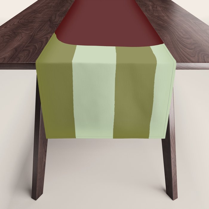 Summer Flower pottery with stripe Table Runner Gallery Image 1