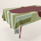 Summer Flower pottery with stripe Tablecloth Gallery Image 1