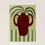Summer Flower pottery with stripe Stationery Card Gallery Image 2