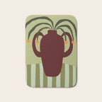 Summer Flower pottery with stripe Bath Mat Gallery Image 1
