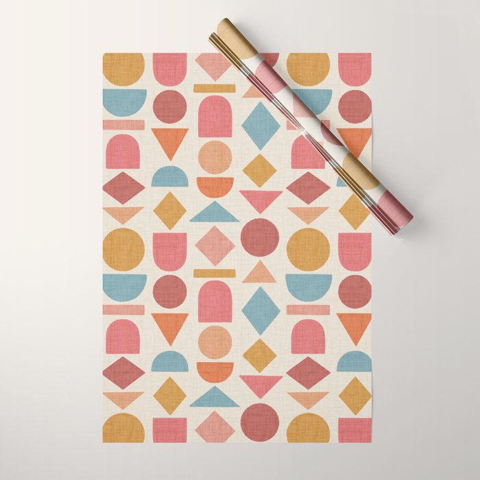 Geo Mod Shapes - Light Wrapping Paper Gallery Image 1