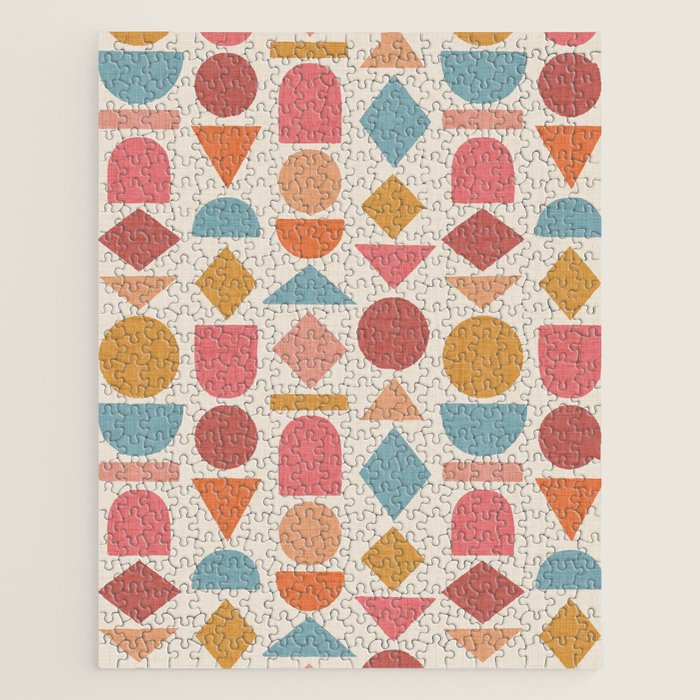 Geo Mod Shapes - Light Jigsaw Puzzle Gallery Image 1