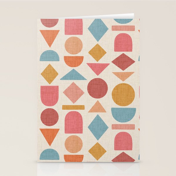 Geo Mod Shapes - Light Stationery Card Gallery Image 2