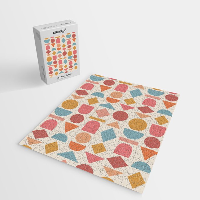Geo Mod Shapes - Light Jigsaw Puzzle Gallery Image 2