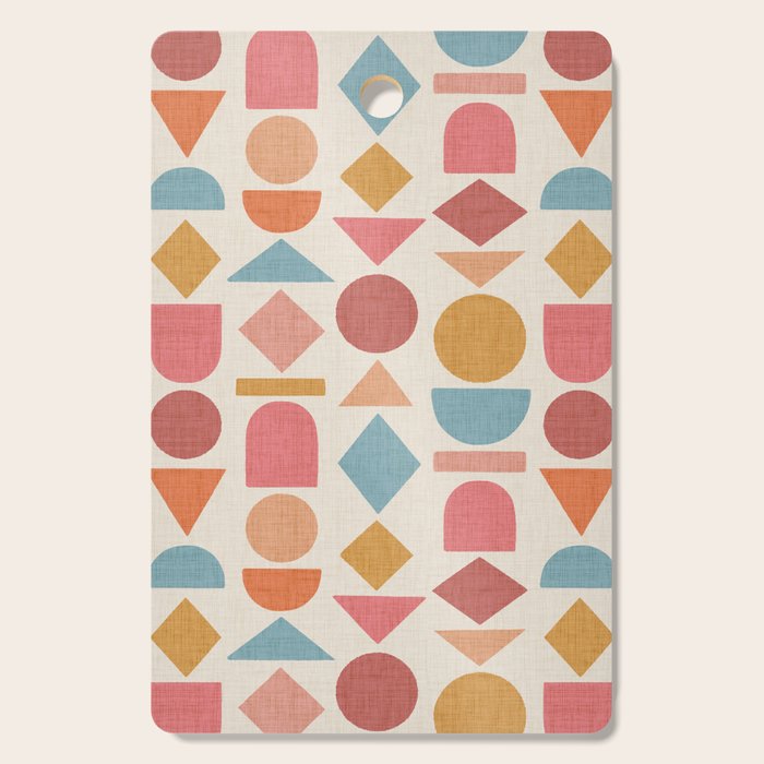 Geo Mod Shapes - Light Cutting Board Gallery Image 1