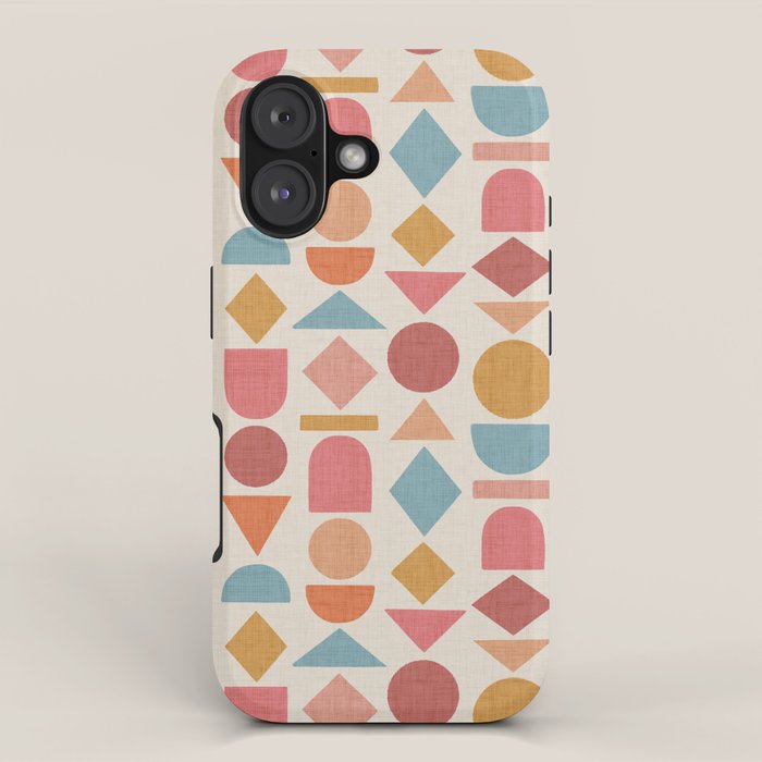 Geo Mod Shapes - Light iPhone Case Gallery Image 1