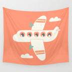 Penguin Airlines Wall Tapestry Gallery Image 4