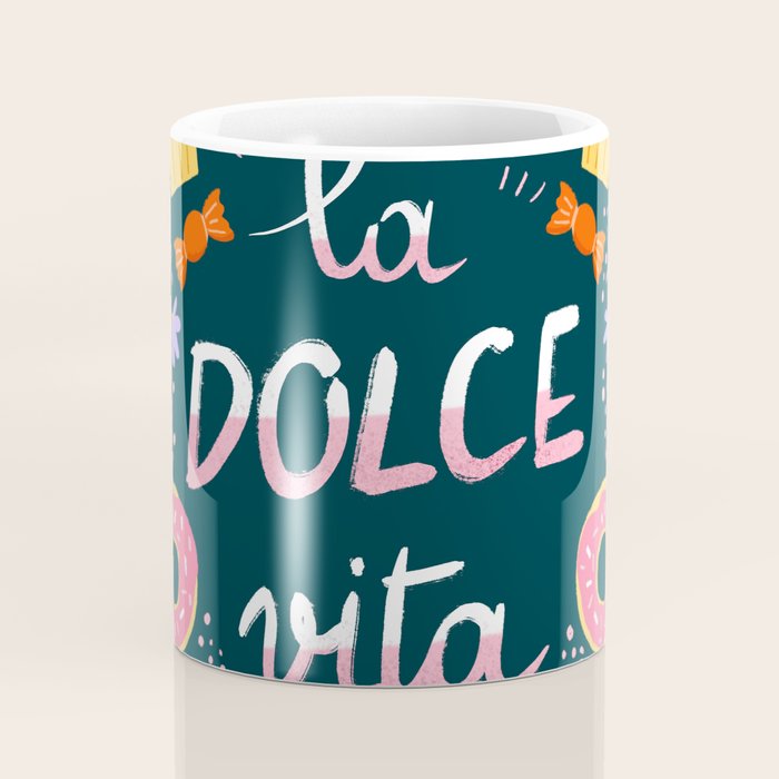 La Dolce Vita hand lettering Coffee Mug Gallery Image 4
