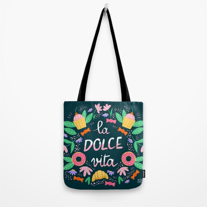 La Dolce Vita hand lettering Tote Bag Gallery Image 2