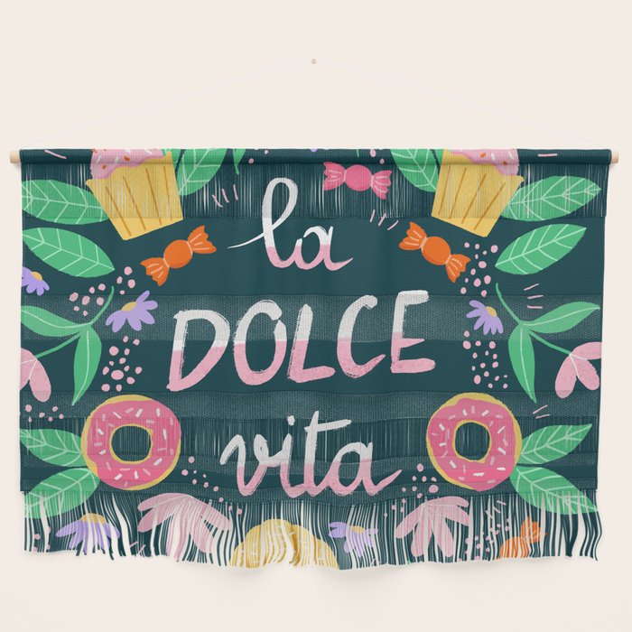 La Dolce Vita hand lettering Wall Hanging Gallery Image 1