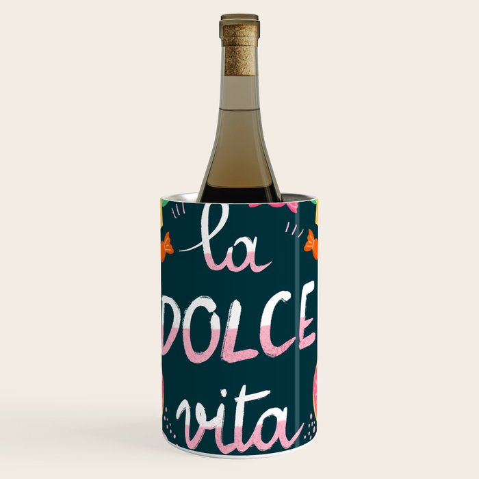 La Dolce Vita hand lettering Wine Chiller Gallery Image 1