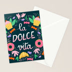 La Dolce Vita hand lettering Stationery Card Gallery Image 2