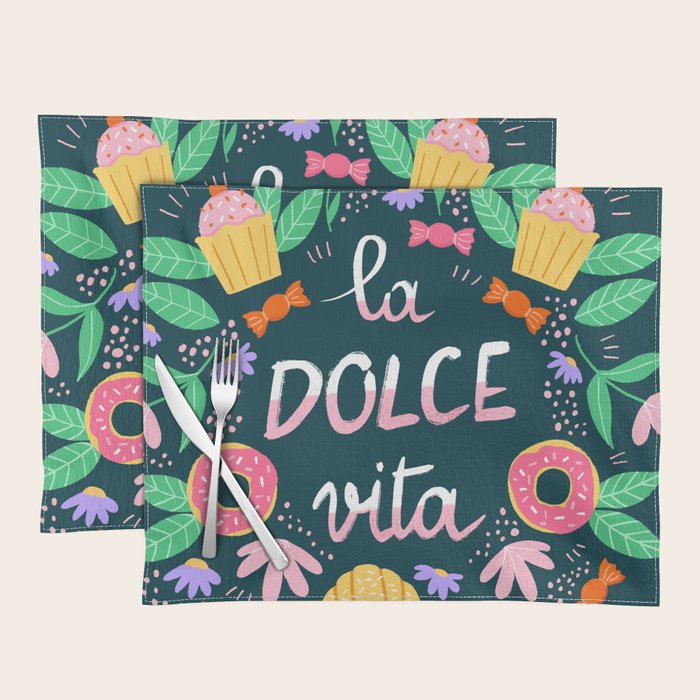 La Dolce Vita hand lettering Placemat Gallery Image 1