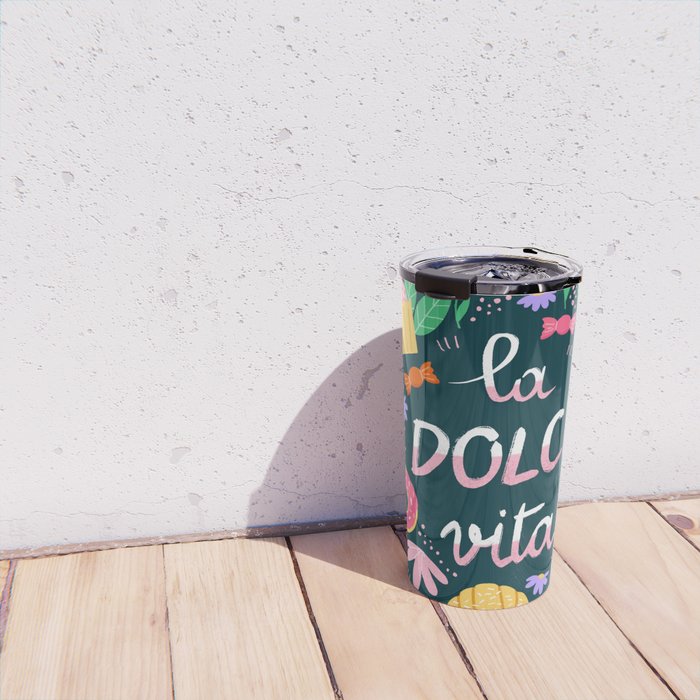 La Dolce Vita hand lettering Travel Mug Gallery Image 4