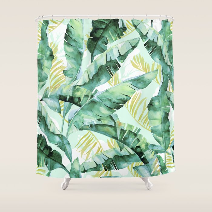 Banana leaf Shower Curtain Gallery Image 1