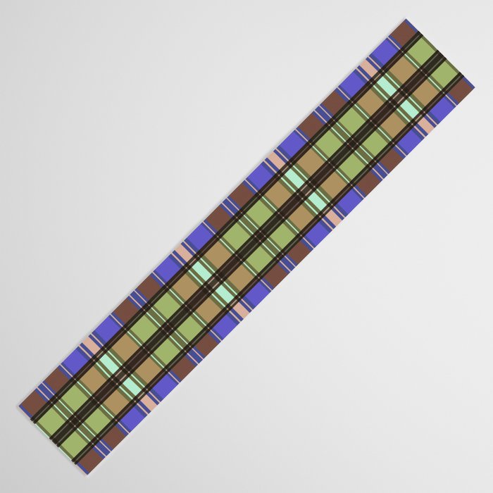 Fusion Colorful Toned Grids Table Runner Gallery Image 3