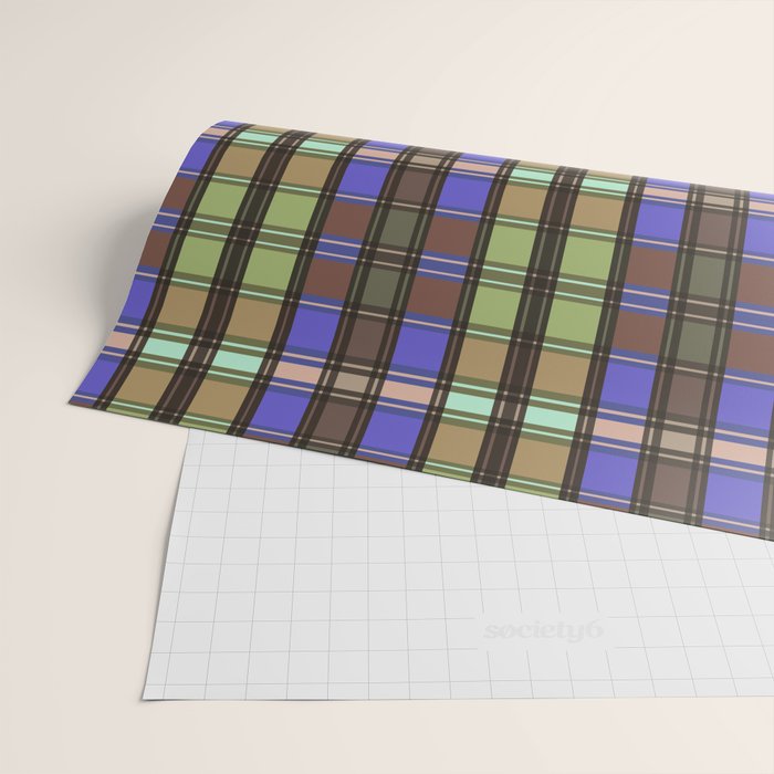 Fusion Colorful Toned Grids Wrapping Paper Gallery Image 2