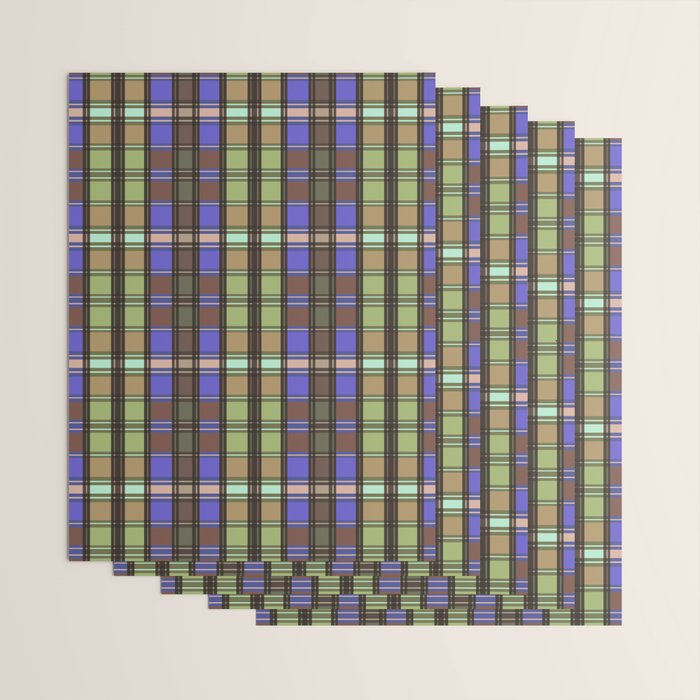 Fusion Colorful Toned Grids Wrapping Paper Gallery Image 3
