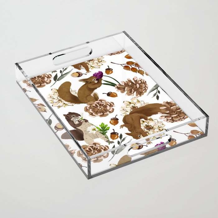 Flowering squirrel meadow Acrylic Tray Gallery Image 1