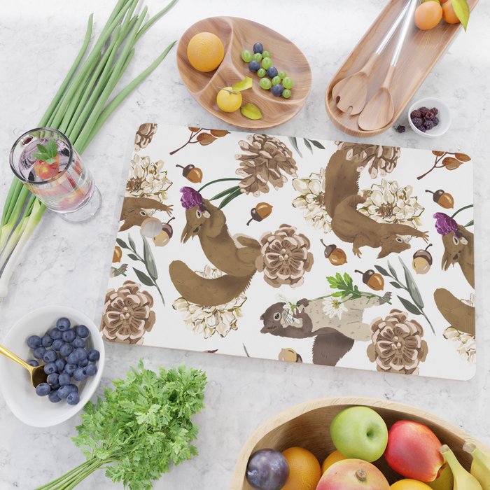 Flowering squirrel meadow Cutting Board Gallery Image 2