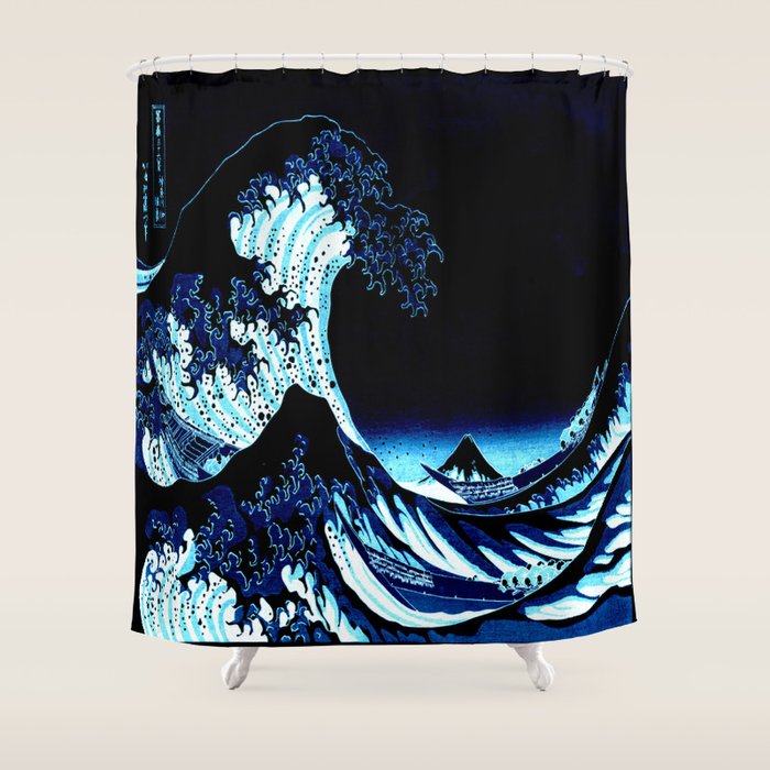 the Great Wave blue Shower Curtain Gallery Image 1