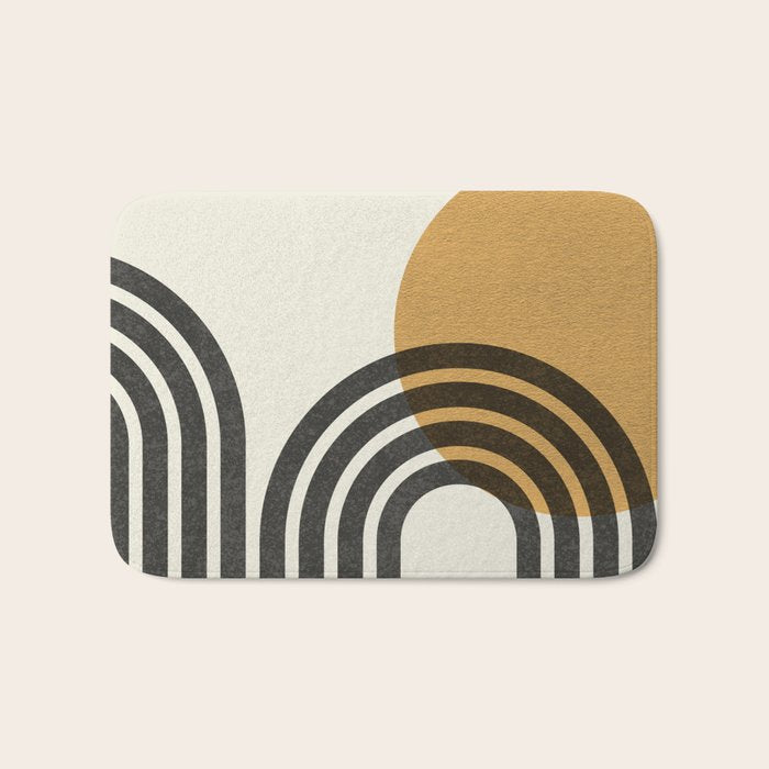 Mid century modern - Sun and Hills Bath Mat Gallery Image 1