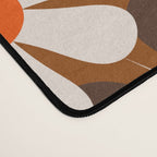Retro Garden Flowers Groovy 1970s Floral Pattern in 70s Brown and Orange Desk Mat Gallery Image 4