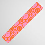 Retro happy face checkered pattern Table Runner Gallery Image 3