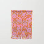 Retro happy face checkered pattern Wall Hanging Gallery Image 1