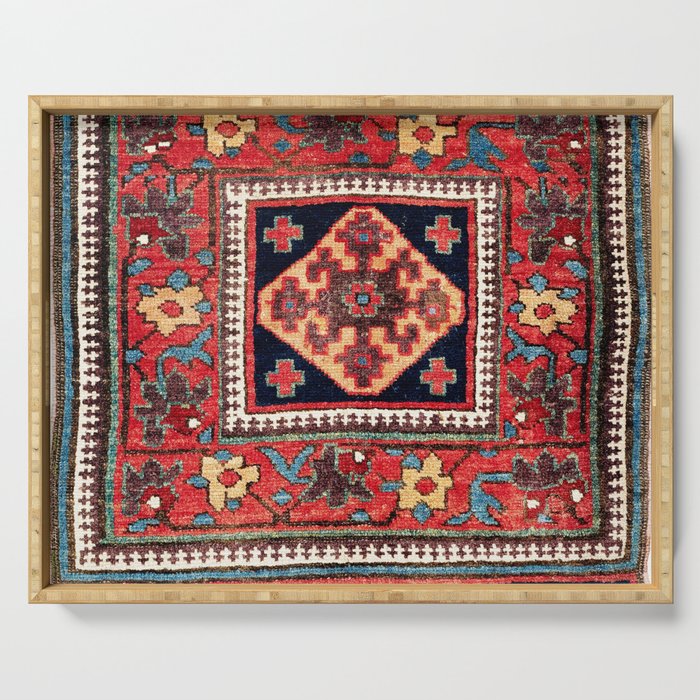 Kurdish Azerbaijan Northwest Persian Bag Face Print Serving Tray Gallery Image 1