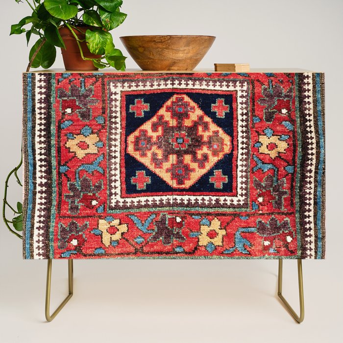Kurdish Azerbaijan Northwest Persian Bag Face Print Credenza Gallery Image 1