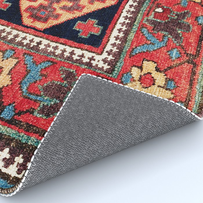 Kurdish Azerbaijan Northwest Persian Bag Face Print Rug Gallery Image 4