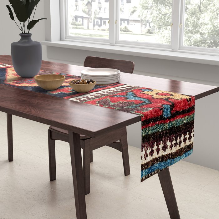 Kurdish Azerbaijan Northwest Persian Bag Face Print Table Runner Gallery Image 2