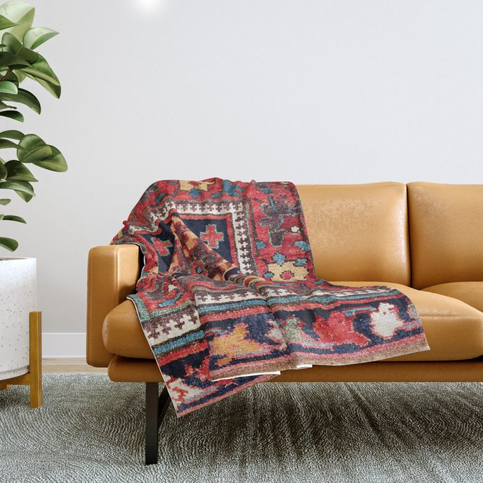 Kurdish Azerbaijan Northwest Persian Bag Face Print Throw Blanket Gallery Image 1