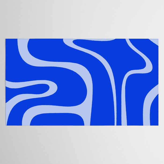 Copacetic Retro Abstract Pattern in Royal Blue and Light Blue Tablecloth Gallery Image 2