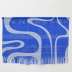 Copacetic Retro Abstract Pattern in Royal Blue and Light Blue Wall Hanging Gallery Image 1