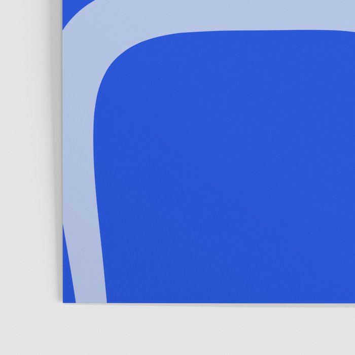 Copacetic Retro Abstract Pattern in Royal Blue and Light Blue Poster Gallery Image 3