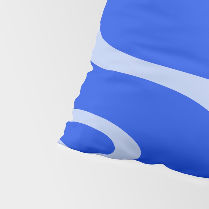 Copacetic Retro Abstract Pattern in Royal Blue and Light Blue Pillow Sham Gallery Image 4
