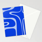 Copacetic Retro Abstract Pattern in Royal Blue and Light Blue Stationery Card Gallery Image 2