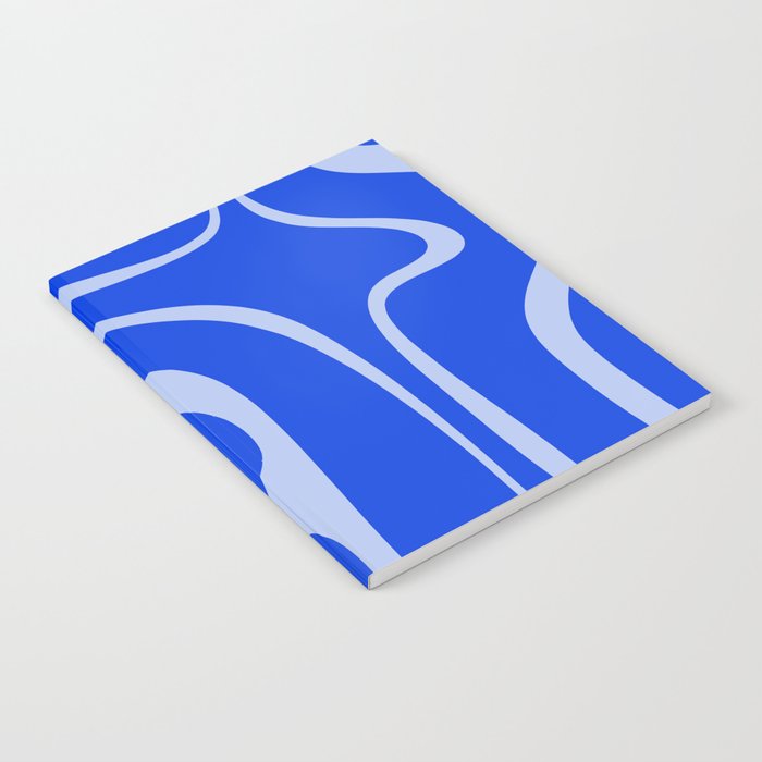 Copacetic Retro Abstract Pattern in Royal Blue and Light Blue Notebook Gallery Image 1