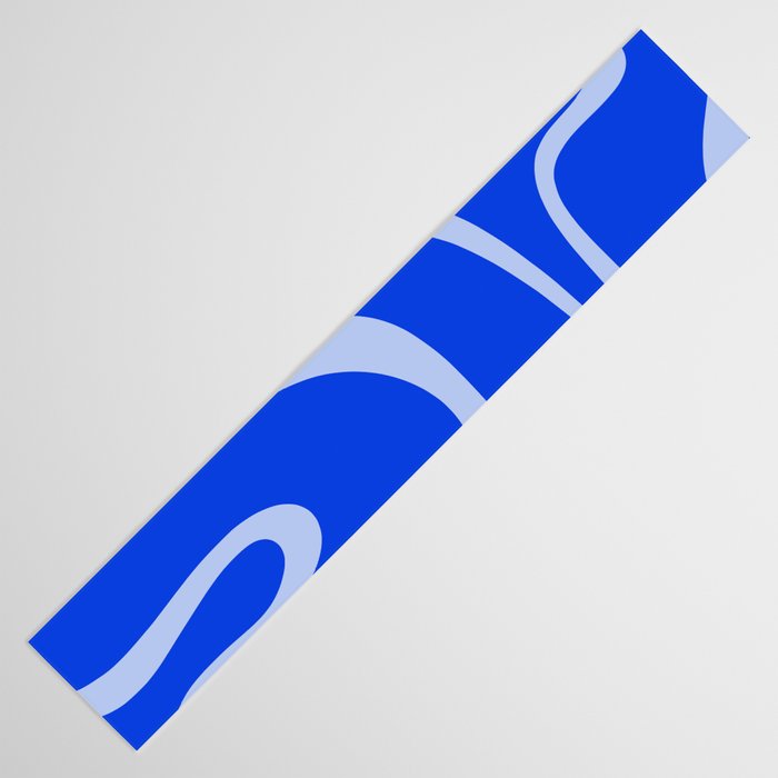 Copacetic Retro Abstract Pattern in Royal Blue and Light Blue Table Runner Gallery Image 3