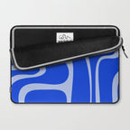 Copacetic Retro Abstract Pattern in Royal Blue and Light Blue Laptop Sleeve Gallery Image 2