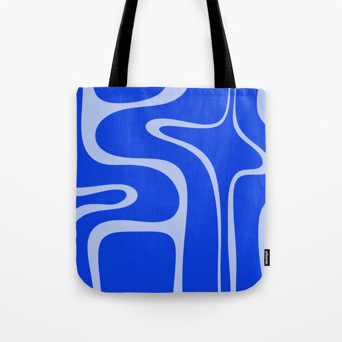 Copacetic Retro Abstract Pattern in Royal Blue and Light Blue Tote Bag Gallery Image 1