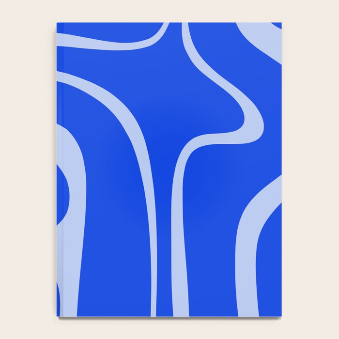 Copacetic Retro Abstract Pattern in Royal Blue and Light Blue Notebook Gallery Image 4