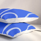 Copacetic Retro Abstract Pattern in Royal Blue and Light Blue Pillow Sham Gallery Image 3