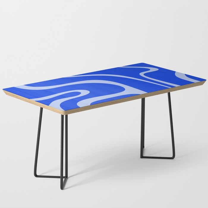 Copacetic Retro Abstract Pattern in Royal Blue and Light Blue Coffee Table Gallery Image 1