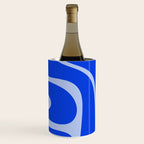 Copacetic Retro Abstract Pattern in Royal Blue and Light Blue Wine Chiller Gallery Image 1