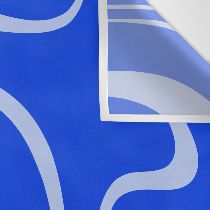 Copacetic Retro Abstract Pattern in Royal Blue and Light Blue Wall Tapestry Gallery Image 3