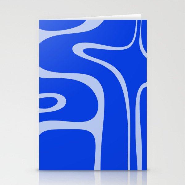 Copacetic Retro Abstract Pattern in Royal Blue and Light Blue Stationery Card Gallery Image 2