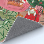 Festive retro Christmas cats modern traditional holiday Rug Gallery Image 4